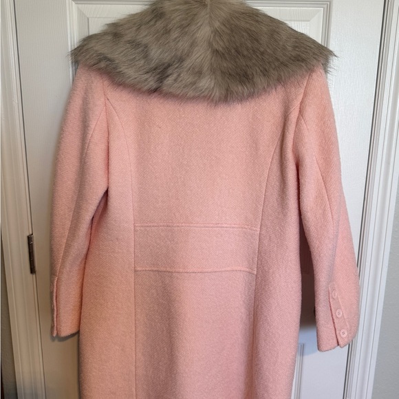 Vintage IMAN Pink Teddy Jacket with Removable Faux Fur Collar - Picture 2 of 7